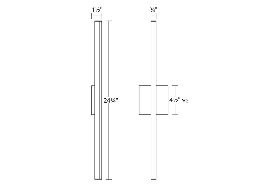 Sonneman Stix LED Bath Bar - Satin White, 24"