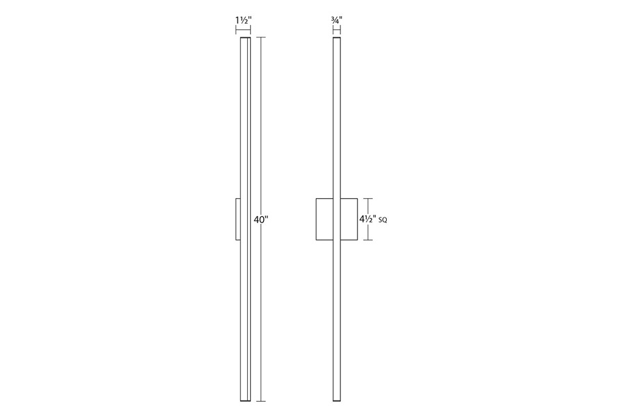 Sonneman Stix LED Bath Bar - Satin White, 40"