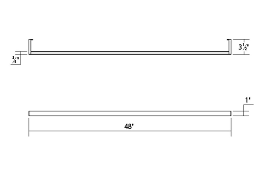 Sonneman Thin-Line LED Wall Bar - Satin White, 4" One-Sided, 3000K