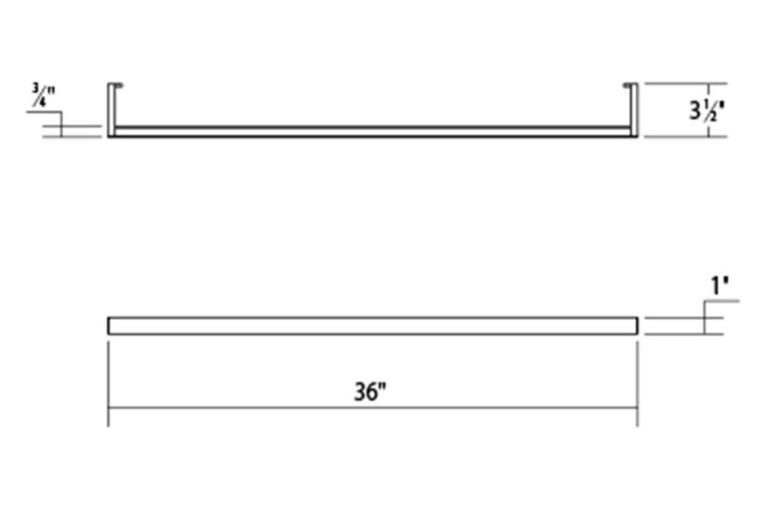 Sonneman Thin-Line LED Wall Bar - Bright Satin Aluminum, 3" One-Sided, 3000K