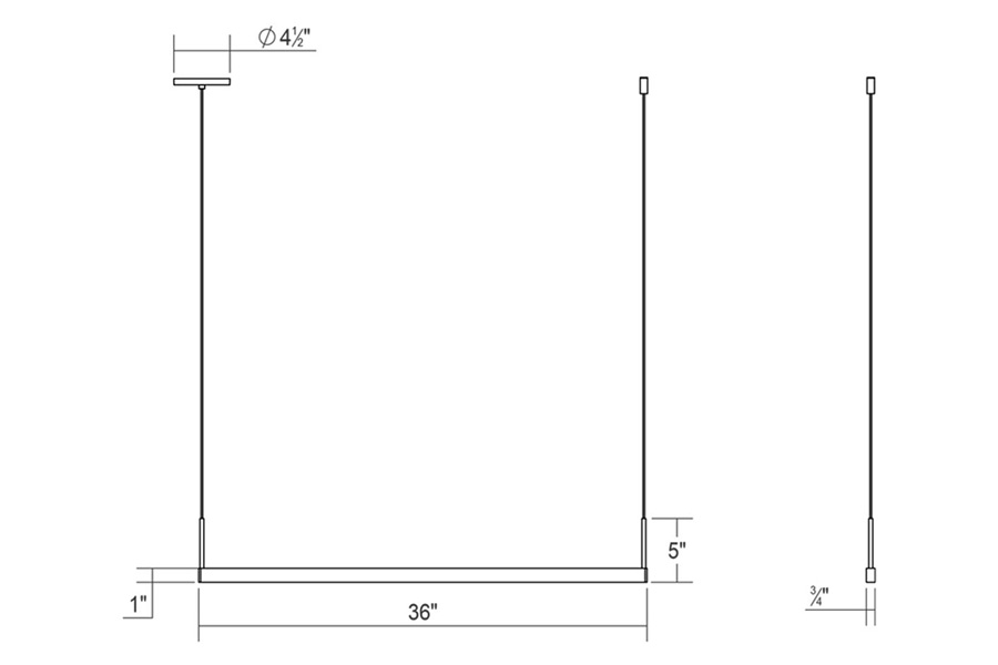 Sonneman Thin-Line LED Pendant - Satin White, 3" One-Sided, 3000K