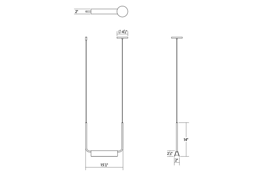 Sonneman Morii LED Pendant - Bright Satin Aluminum, 15"