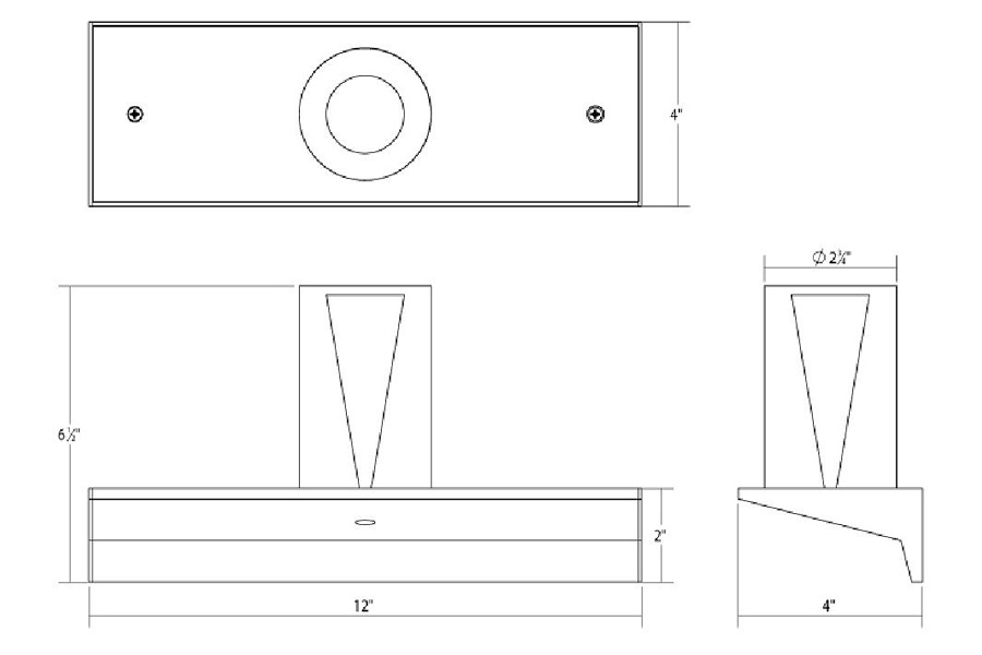 Sonneman Votives LED Wall Bar - Satin White, 1", 4.5" height x 2.75" diameter