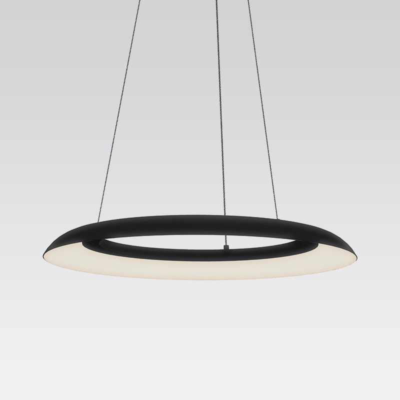 Sonneman Torus LED Pendant - 24", Satin Black