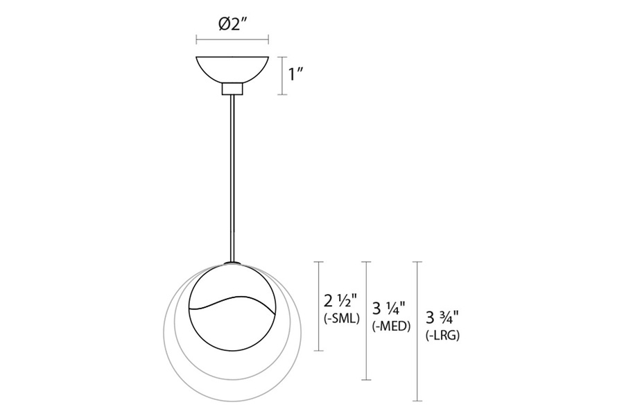 Sonneman Grapes LED Single Pendant - Polished Chrome, Single Medium, Micro-Dome Canopy