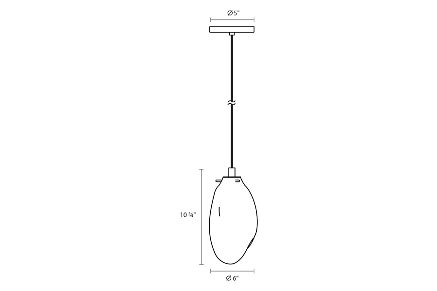 Sonneman Liquid LED Single Pendant - Satin Black, 1-Light Standard, Standard, Smoke Fade Glass