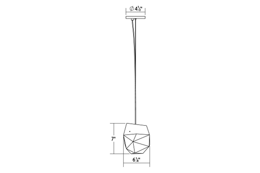 Sonneman - Facets LED Single Pendant