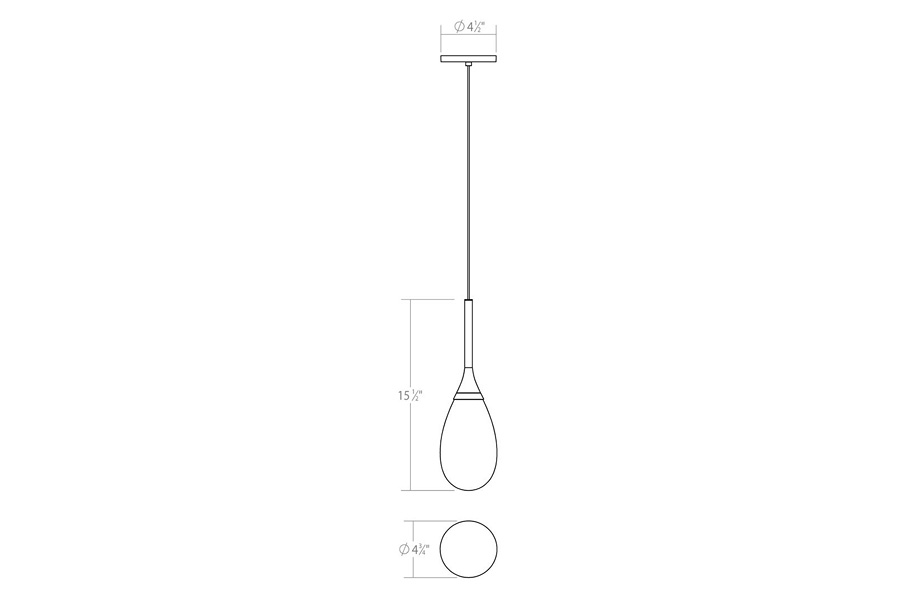 Sonneman Parisone LED Single Pendant - Satin White, 1-Light, Clear Glass