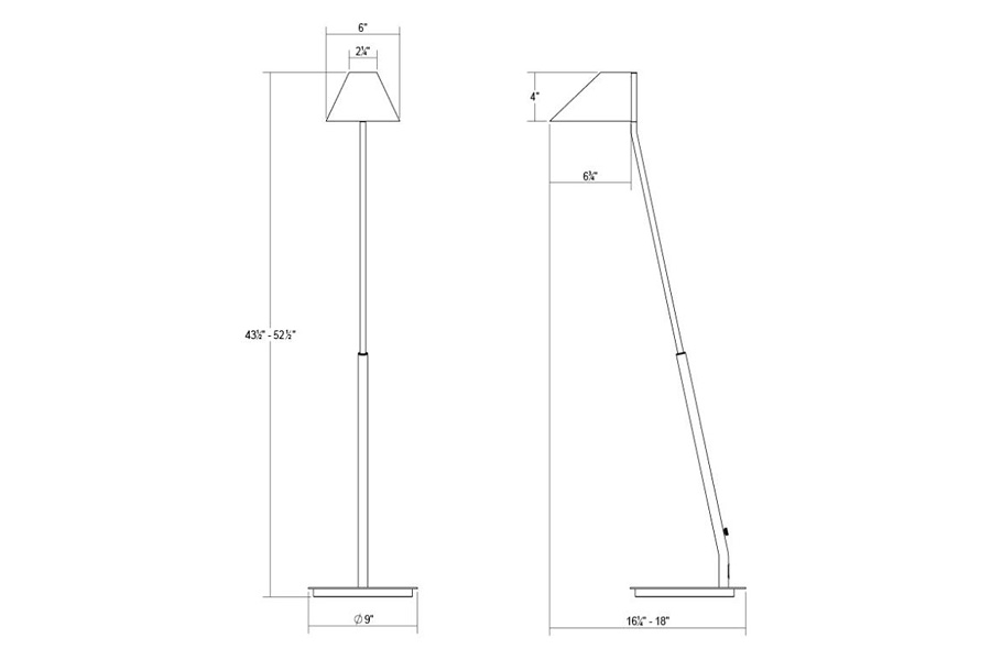 Sonneman Pitch Floor Lamp - Satin White