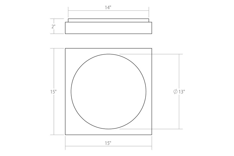 Sonneman Vuoto LED Mount - Satin White, 15"