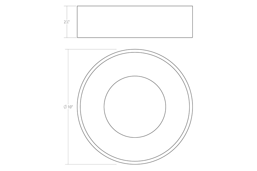 Sonneman Ilios LED Surface Mount - Satin White, 10", 3000K