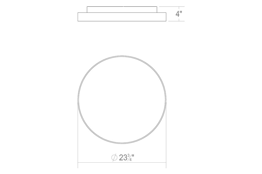 Sonneman Pi LED Surface Mount - Satin White, 24", 3000K