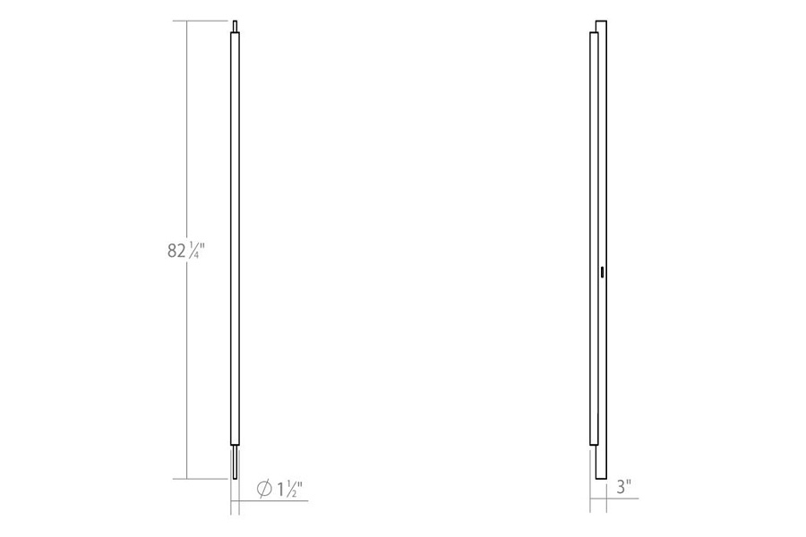 Sonneman Keel LED Wall Lamp - Bright Satin Aluminum