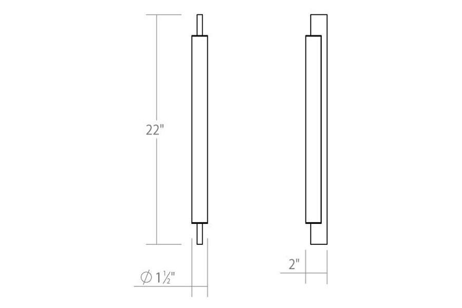 Sonneman Keel LED Bath Bar - Satin White, 22", 3000K