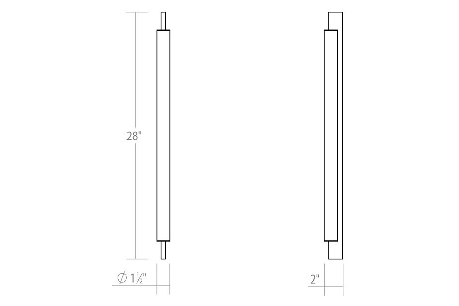 Sonneman Keel LED Bath Bar - Satin White, 28", 3000K