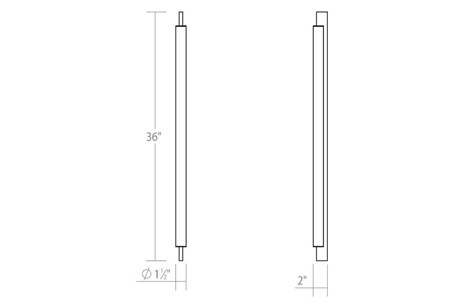 Sonneman Keel LED Bath Bar - Satin White, 36", 3000K