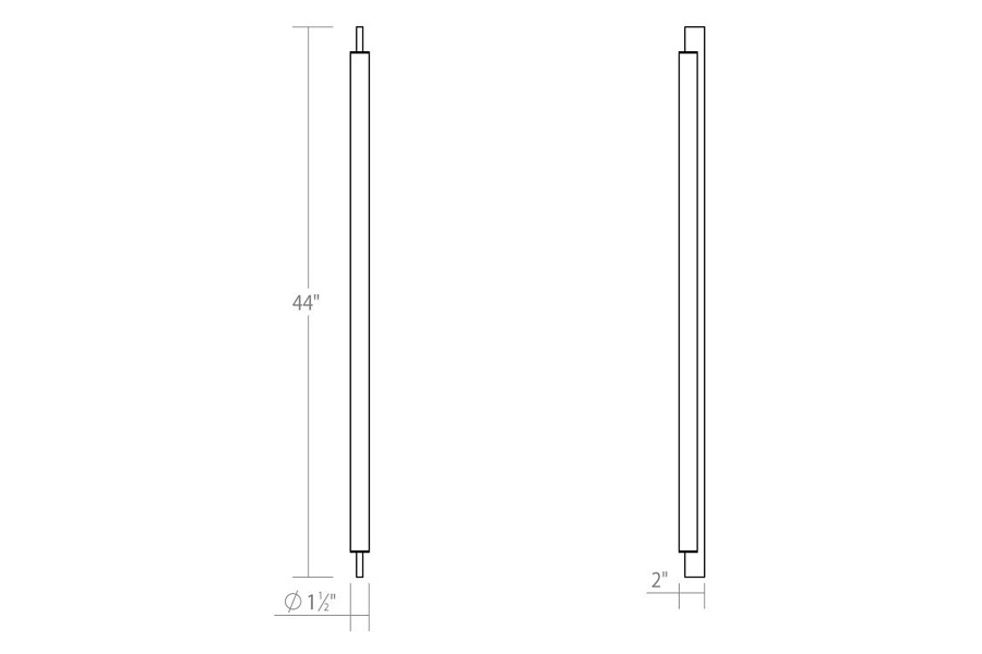 Sonneman Keel LED Bath Bar - Satin White, 44", 3000K