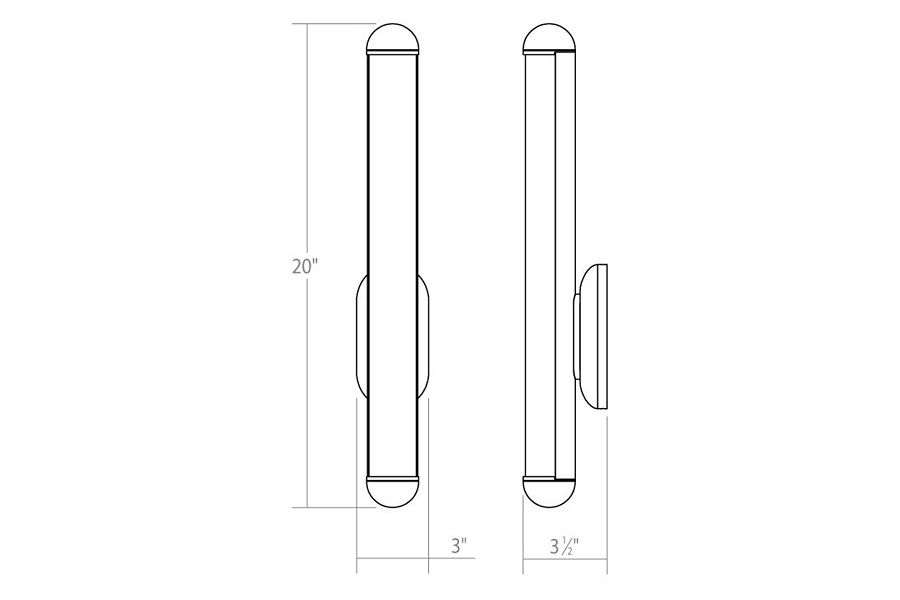 Sonneman Plaza LED Bath Bar - Polished Chrome, 18"