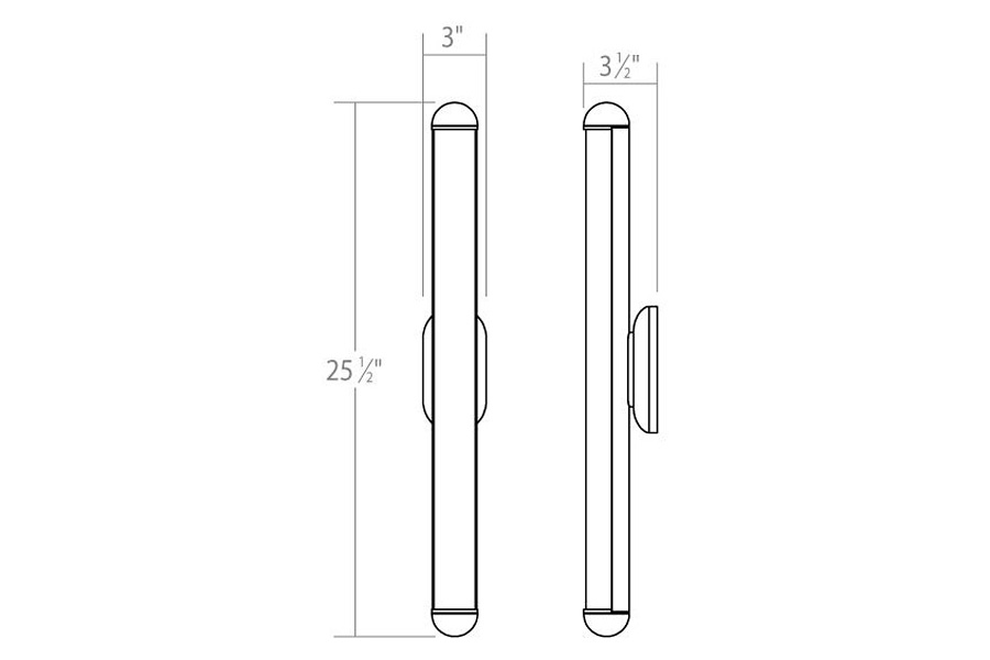 Sonneman Plaza LED Bath Bar - Polished Chrome, 24"