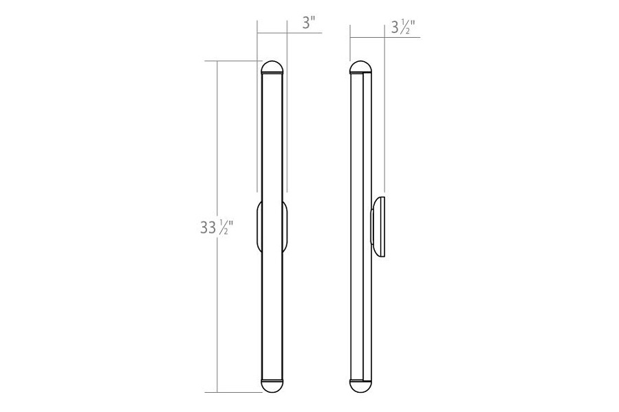 Sonneman Plaza LED Bath Bar - Polished Chrome, 32"