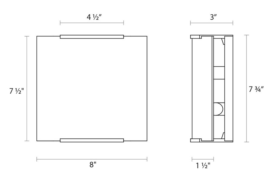 Sonneman - Wave Square Sconce