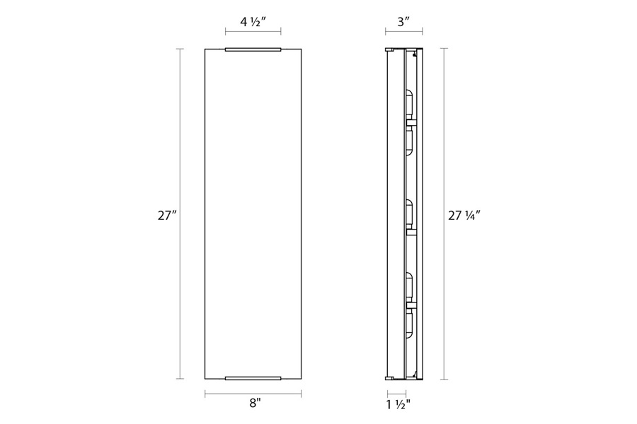 Sonneman - Wave Vertical Bath Bar