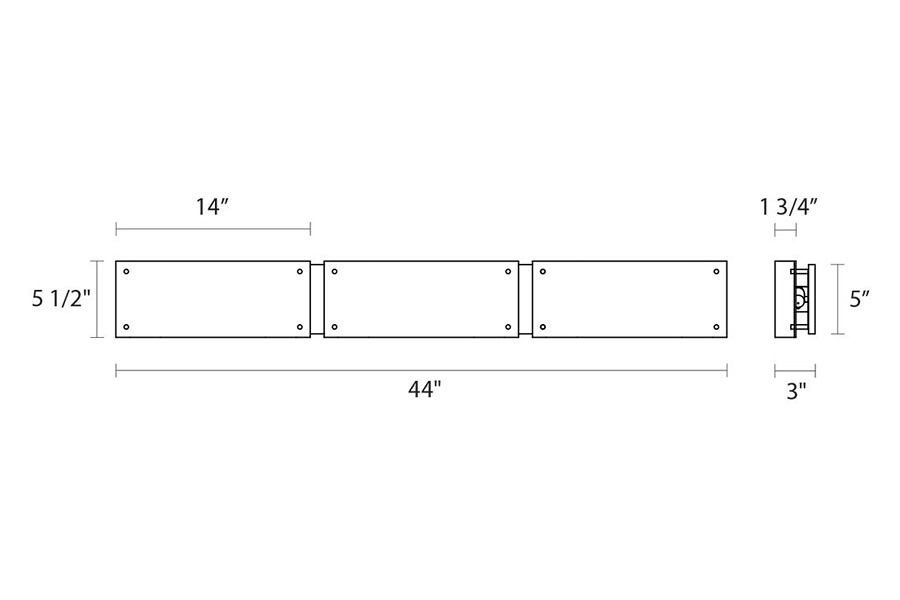 Sonneman Oceana LED Bath Bar - Satin Nickel, 44"