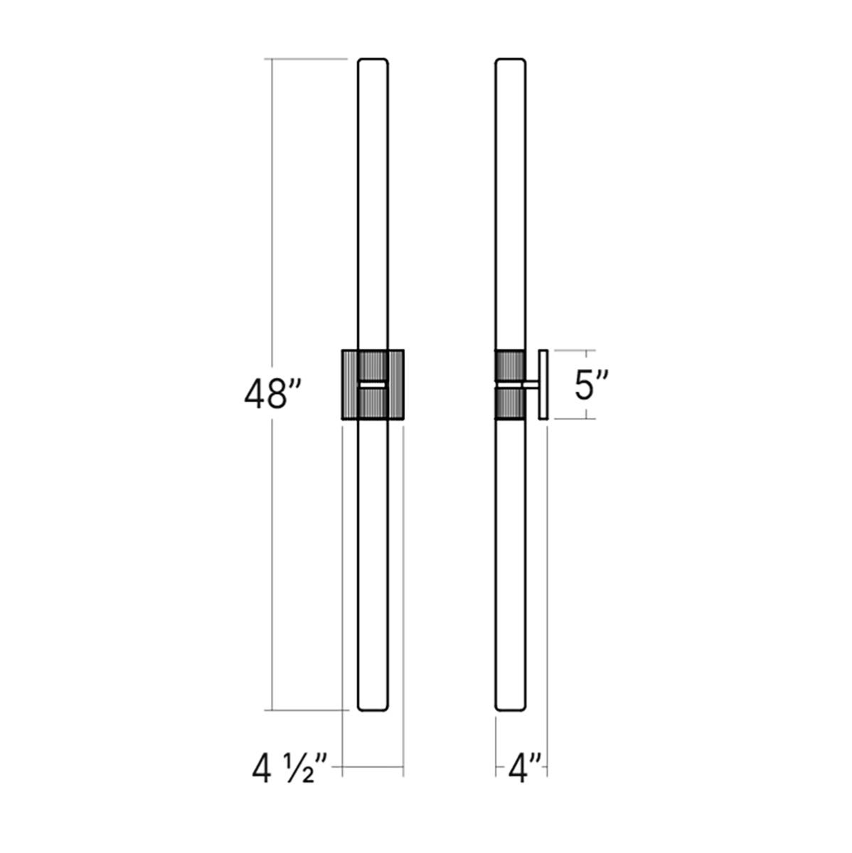 Sonneman Scepter Bath Bar - 48", Satin Brass