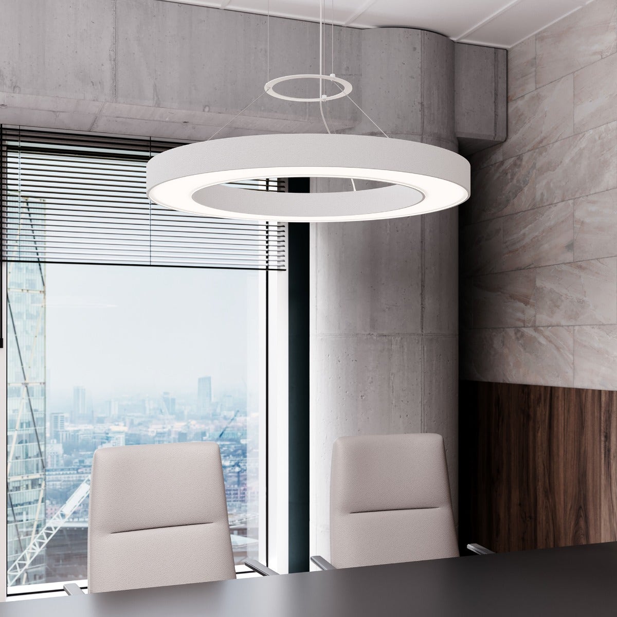 Sonneman Pi LED Pendant - Round Ring, 30", 3000K