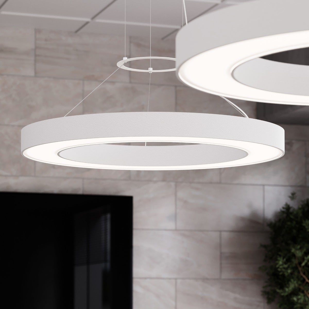 Sonneman Pi LED Pendant - Round Ring, 30", 3000K