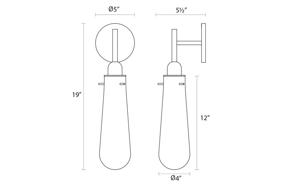 Sonneman - Teardrop Sconce