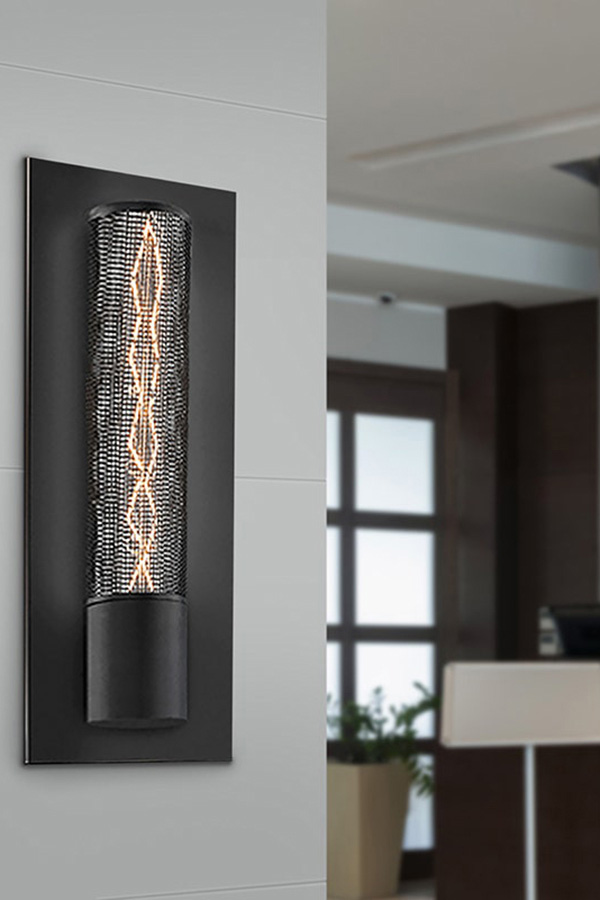 Sonneman Urban Edge Panel Sconce - Textured Black, 2-Light