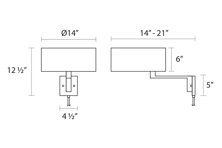 Sonneman - Quadratto Swing Wall Lamp