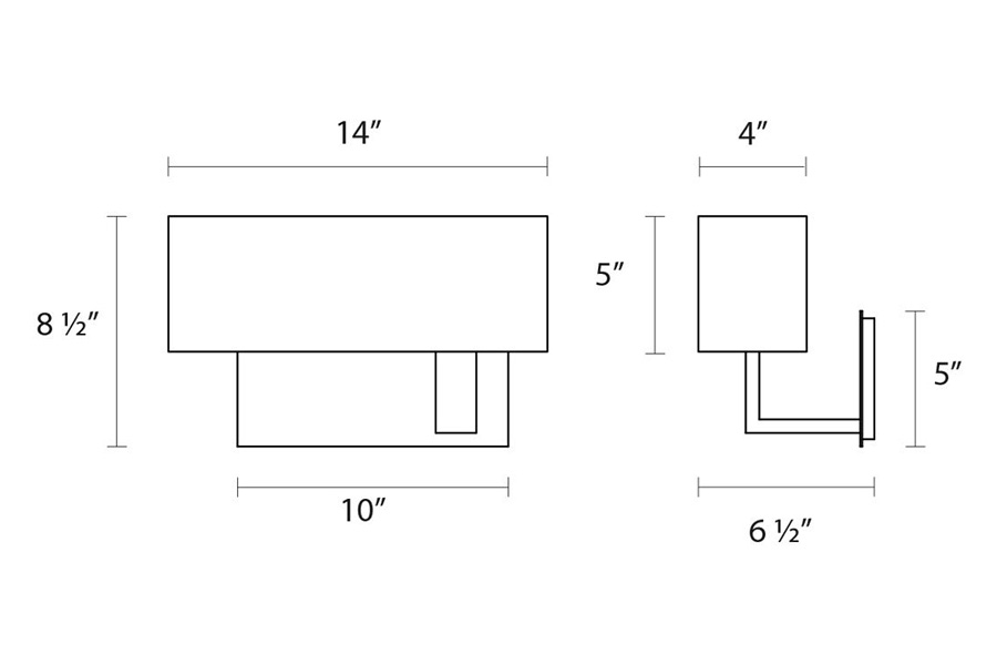 Sonneman - Mitra Compact Swing Left Wall Lamp