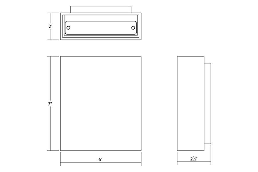 Sonneman - Flat Box Up/Down LED Sconce