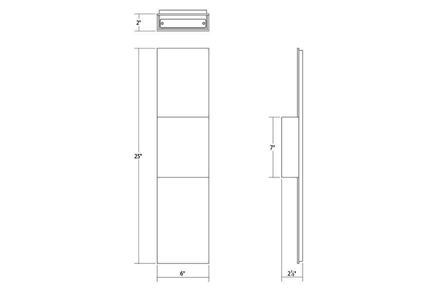 Sonneman Flat Box Up/Down LED Panel Sconce - Textured White