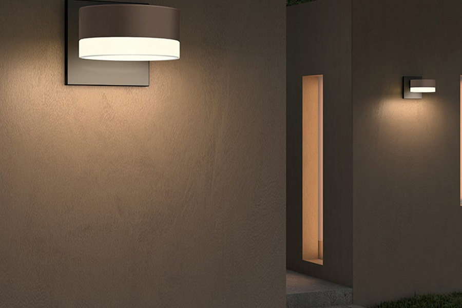 Sonneman REALS Downlight LED Sconce - Textured Bronze, Dome Cap and Dome LEns