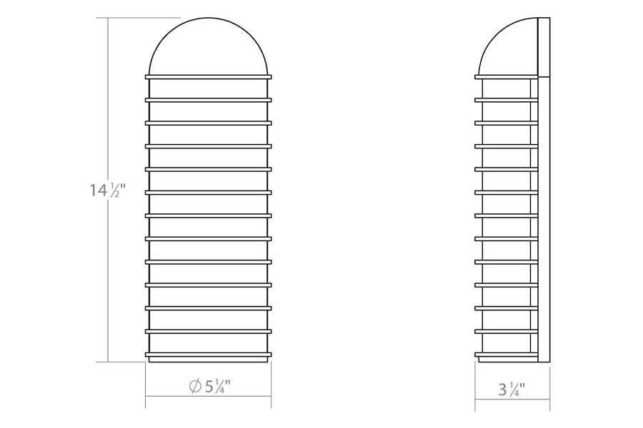 Sonneman Lighthouse LED Sconce - Textured White, Standard