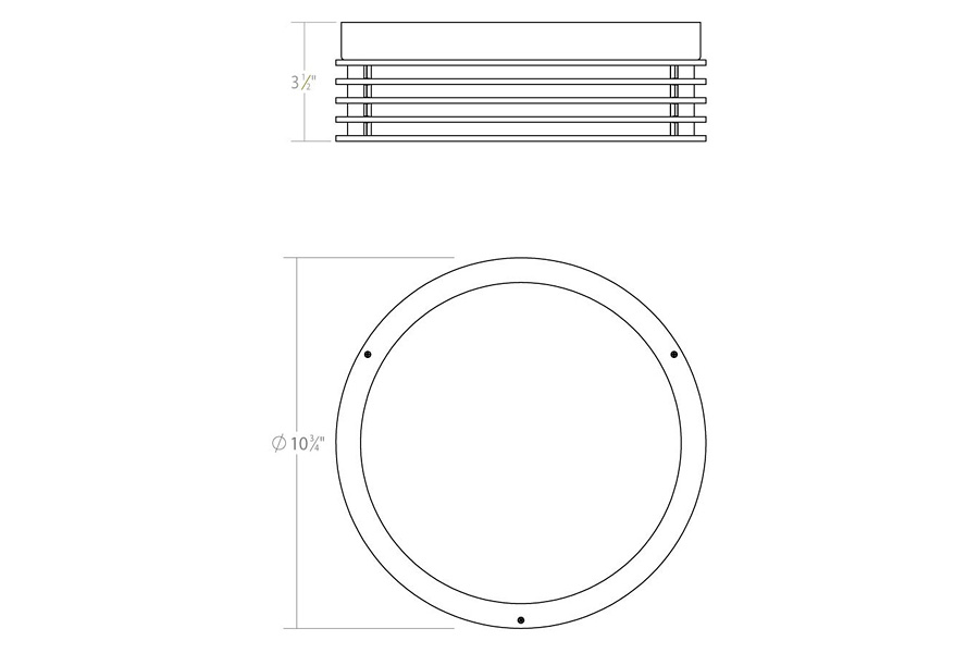 Sonneman Marue LED Surface Mount - Textured Gray, 10", Round