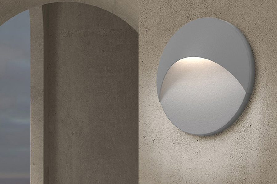 Sonneman Ovos LED Sconce - Textured Gray, Round