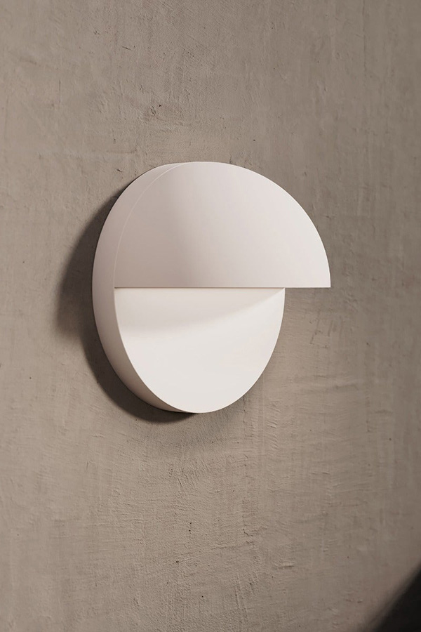 Sonneman Mezza Cupola LED Sconce - Textured White, 5"