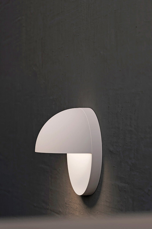 Sonneman Mezza Cupola LED Sconce - Textured White, 5"