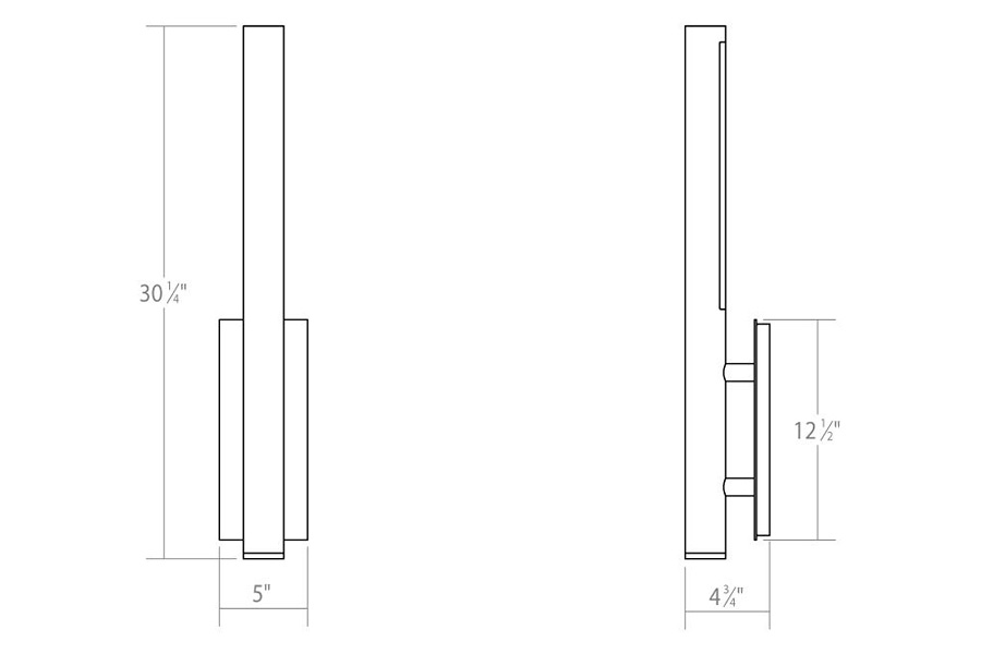 Sonneman™ Flue LED Sconce - Textured White, 30"