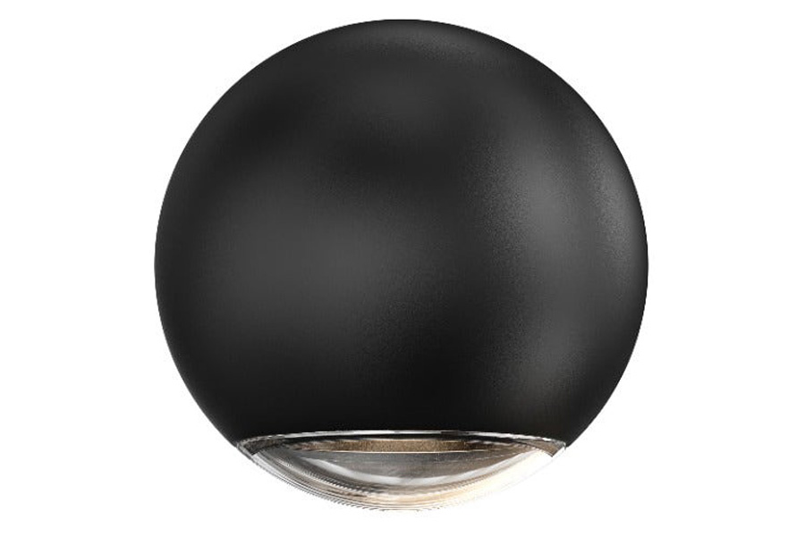 Sonneman Hemisphere Sconce - Textured Black, One Sided