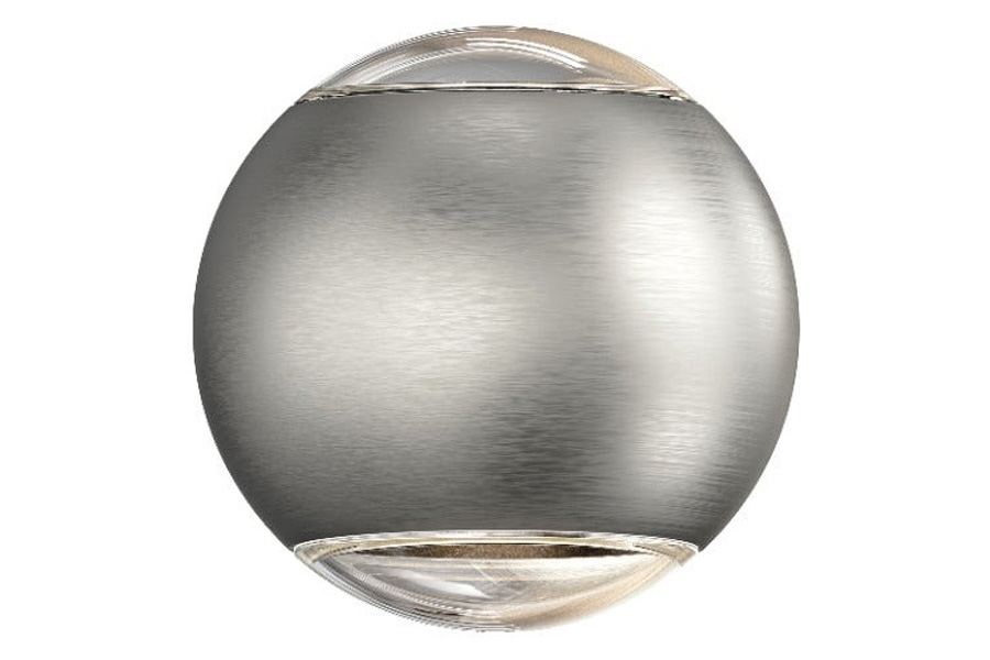 Sonneman Hemisphere Sconce - Natural Anodized, Two Sided