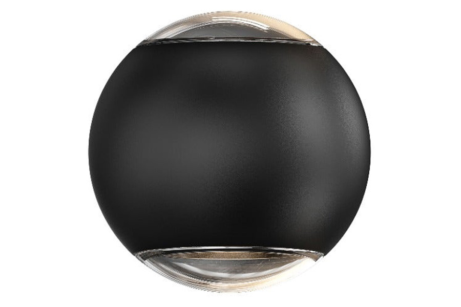 Sonneman Hemisphere Sconce - Textured Black, Two Sided