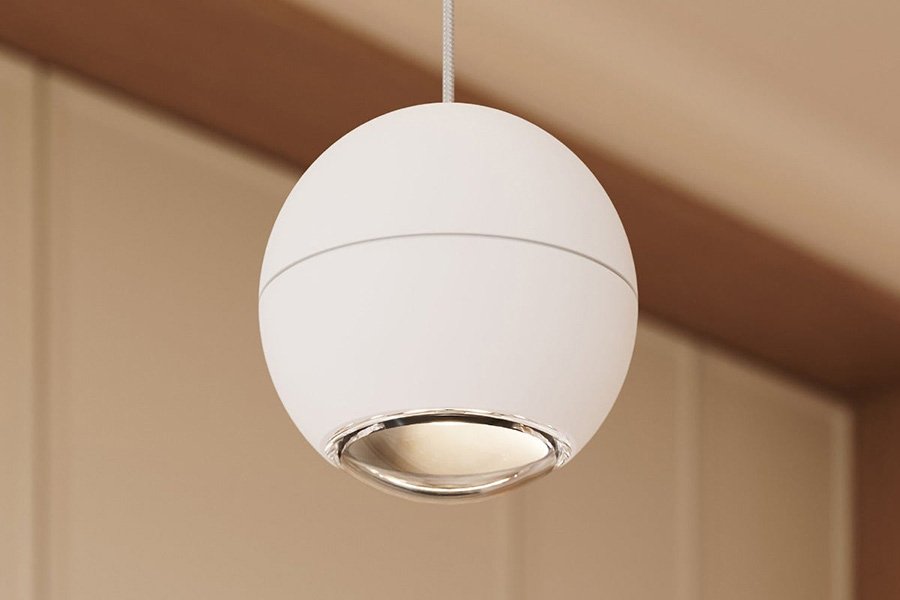 Sonneman Hemisphere Pendant - Textured White, 3-Light