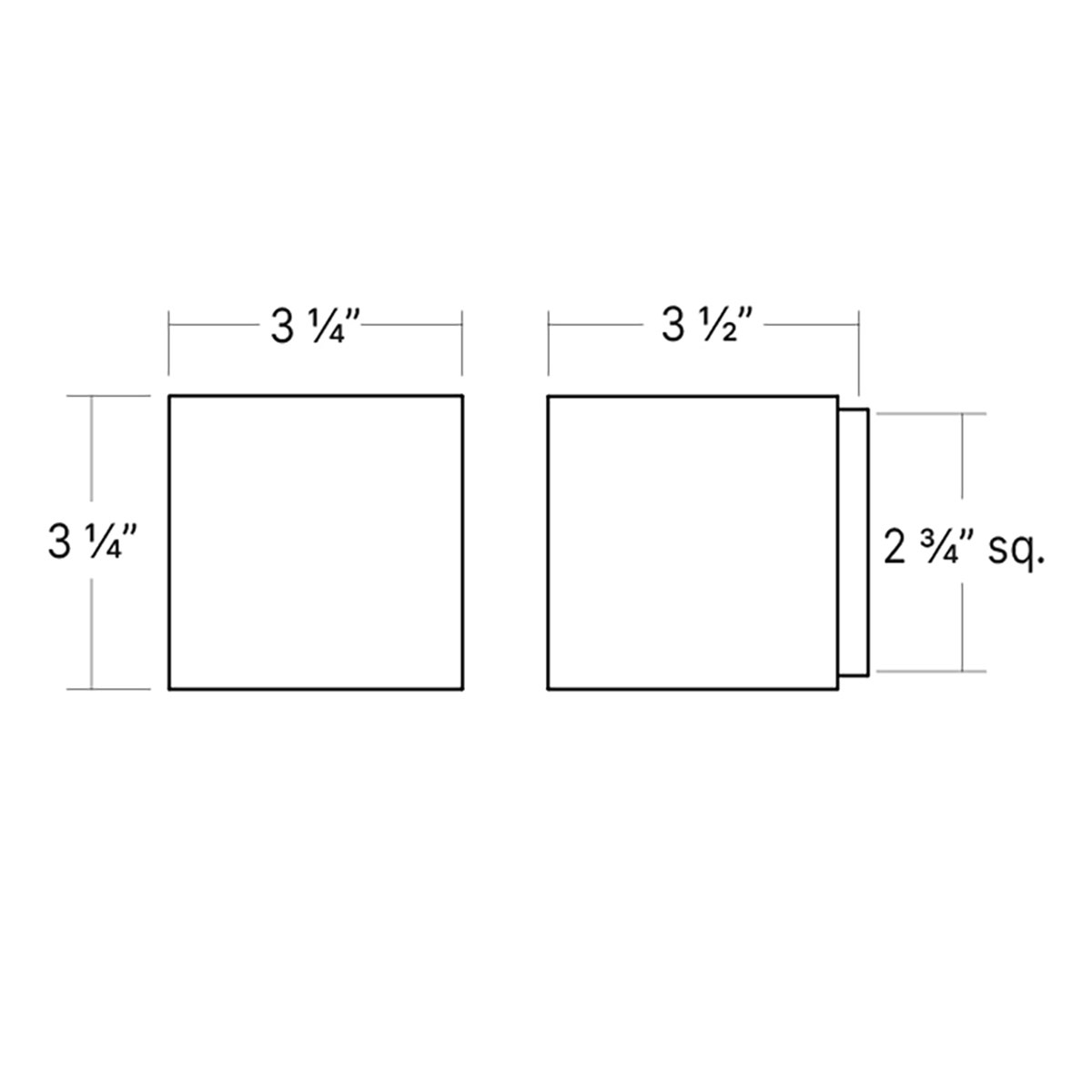 Sonneman QB Sconce - Small, Natural Anodized