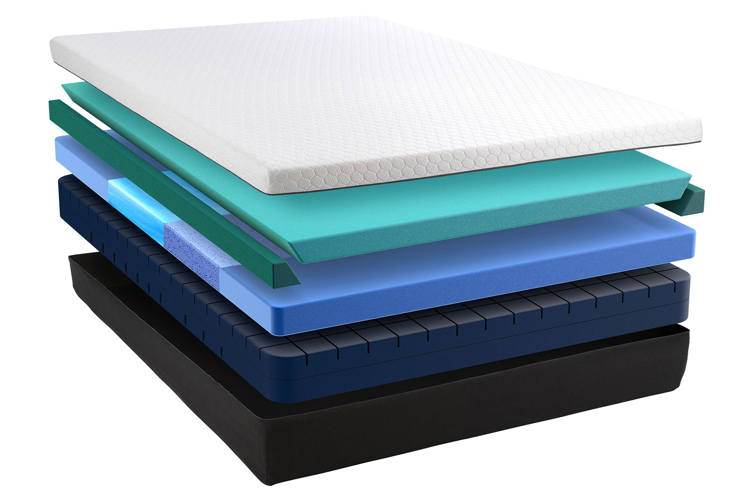 South Bay 12" Medium Zoned Gel Infused Premium Memory Foam Mattress - Cal King Split Size