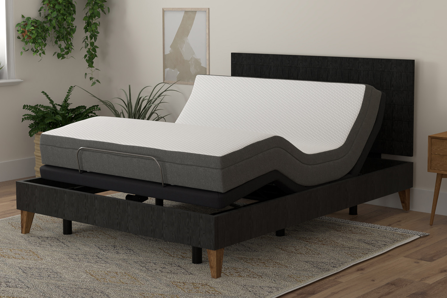 South Bay - 8" Firm Gel Infused Memory Foam Mattress and Model T Adjustable Bed Base